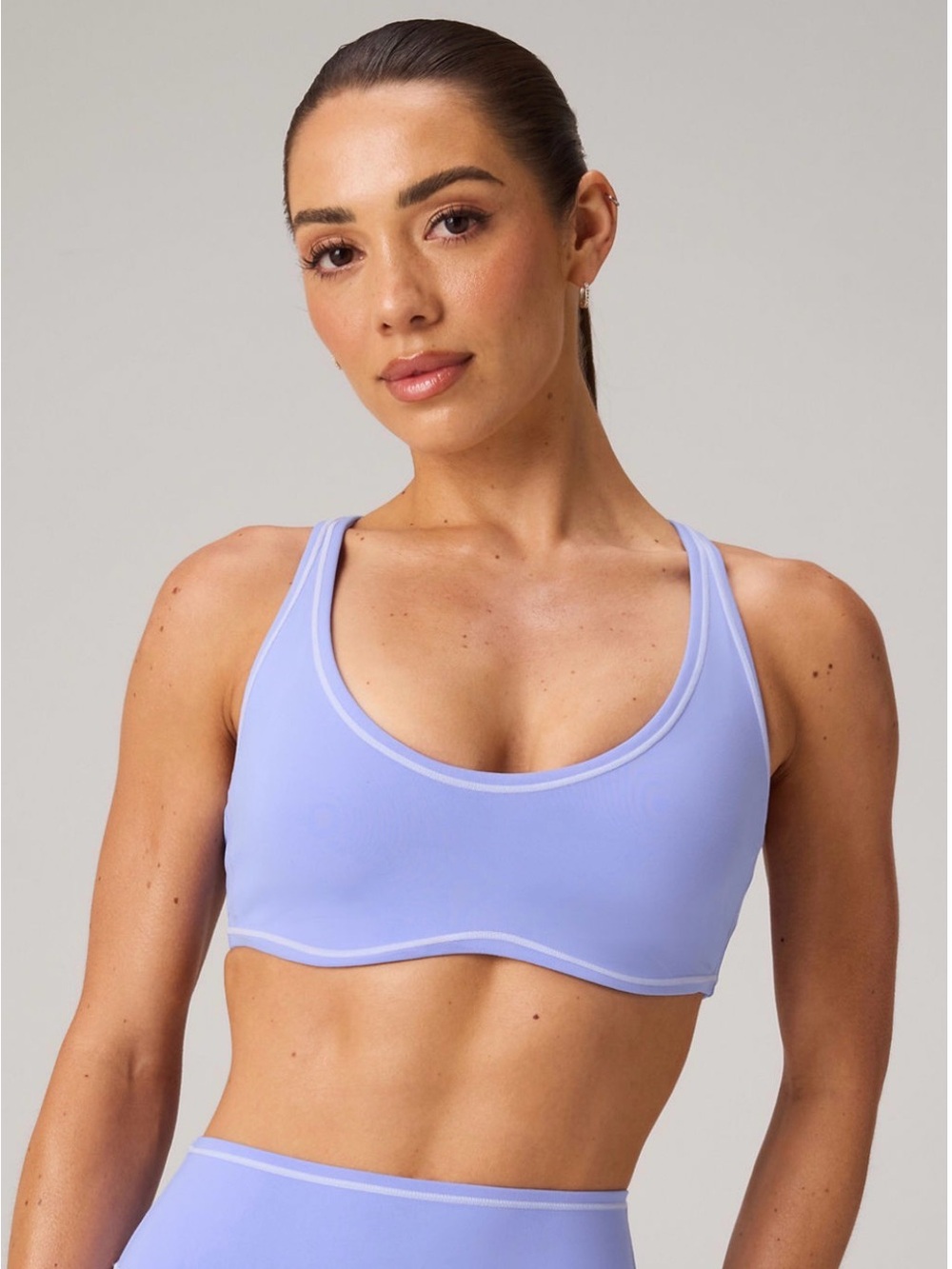 Fabletics PureLuxe Push Up Low Impact Bra Lavender Medium